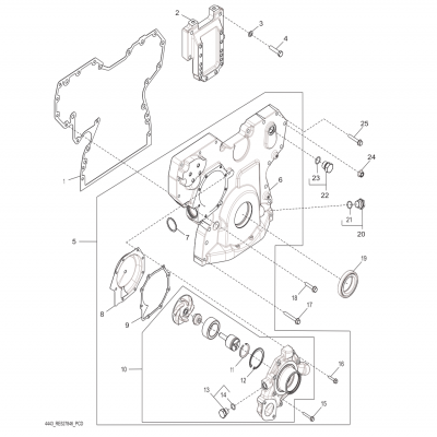 Group 44: Timing Gear Cover &amp;amp;amp; Water Pump, continued  第44组：正时齿轮盖和水泵，&amp;amp;ldquo;GM93289,&amp;amp;rdquo;&amp;amp;ldquo;GM93285,&amp;amp;rdquo;&amp;amp;ldquo;GM9165